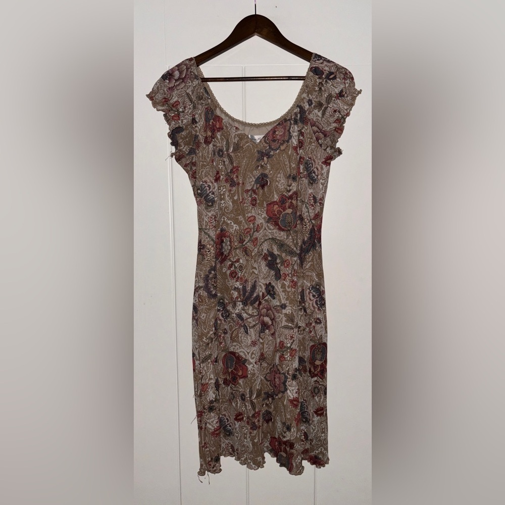 Vintage Giorgio Fiorlini Collection Women Mini Dress Floral Chiffon Size 10